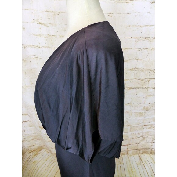 Yigal Azrouel Maxi Gown Womens 3 Blue Deep V Draped Rayon Dress Bridal Greek Y2K - Picture 13 of 16